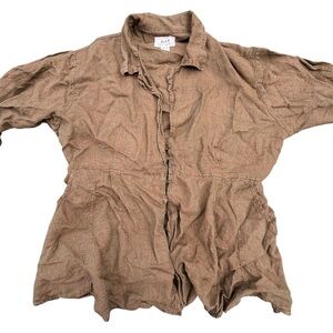 Flax Relaxed Oversized Linen Top